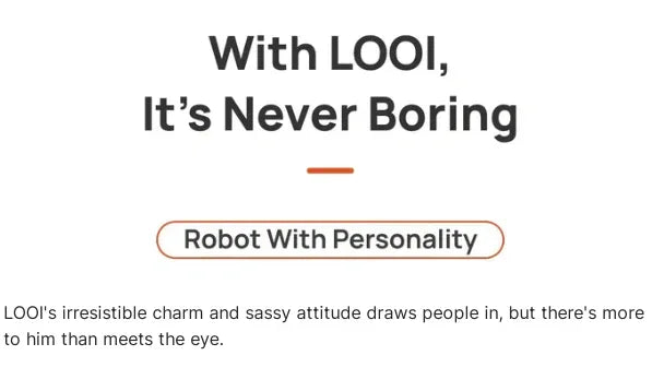 Hot Selling Looi Robot AI Intelligent Robot for Phone Accompany Desk Toy