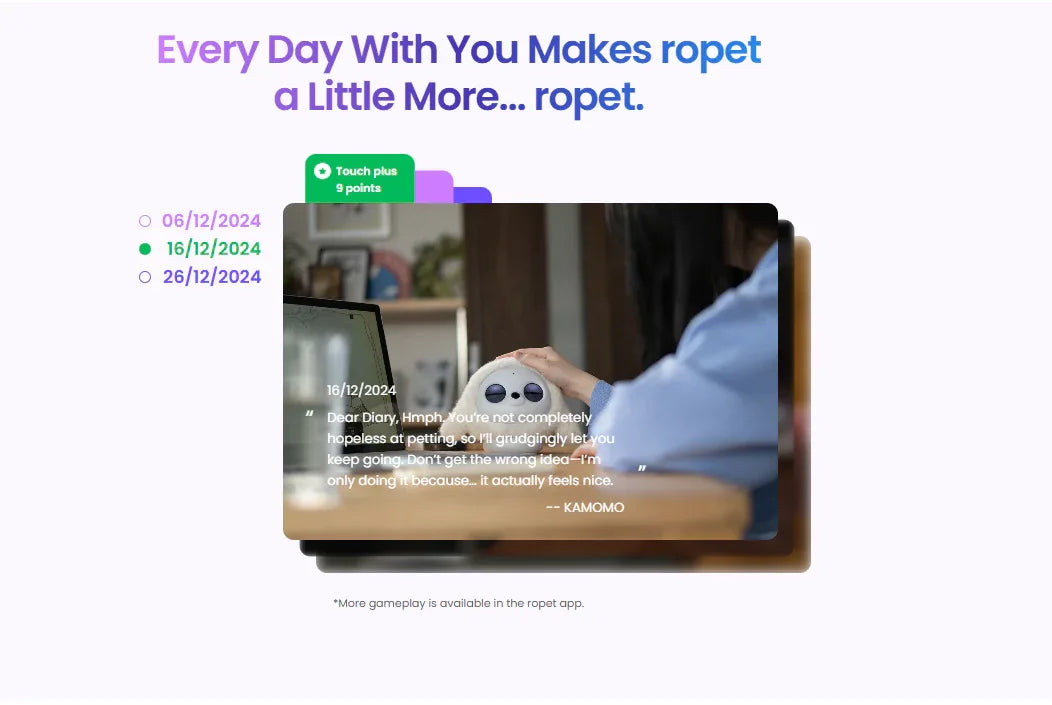 Kamomo Ropet Pro Smart Robot Companion Emotional Interaction Desktop Face Recognition Touch Sensing Growth-Type Smart Pet Toy