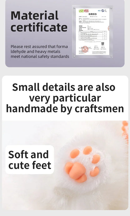 Simulation Sitting Cute Cat Soft Plush Keychain Pendant Handmade Keychains / Bag Charm for Daily