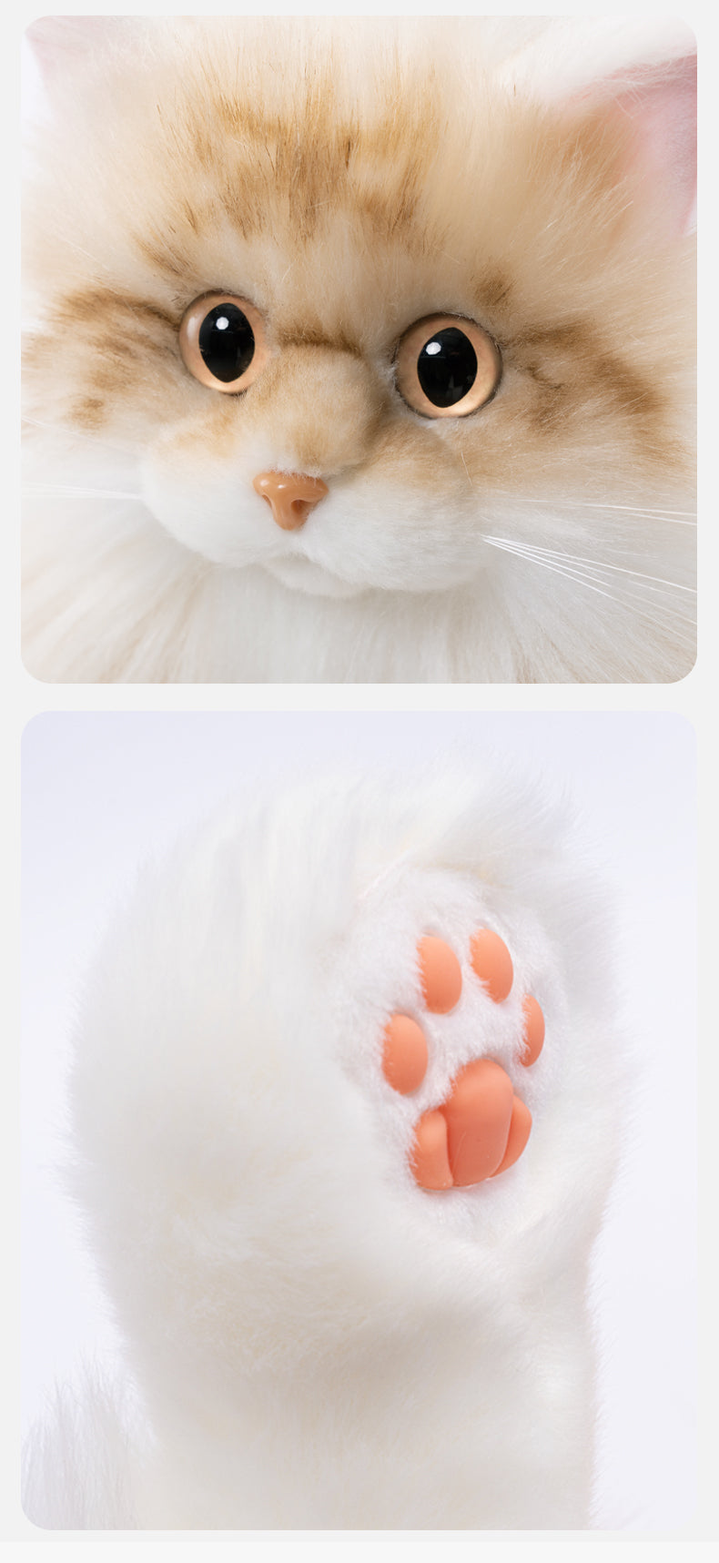 Soft Plush Orange Cat Simulation Backpack Doll Pure Handmade Lightweight 1:1 Restoration Decompression Toy