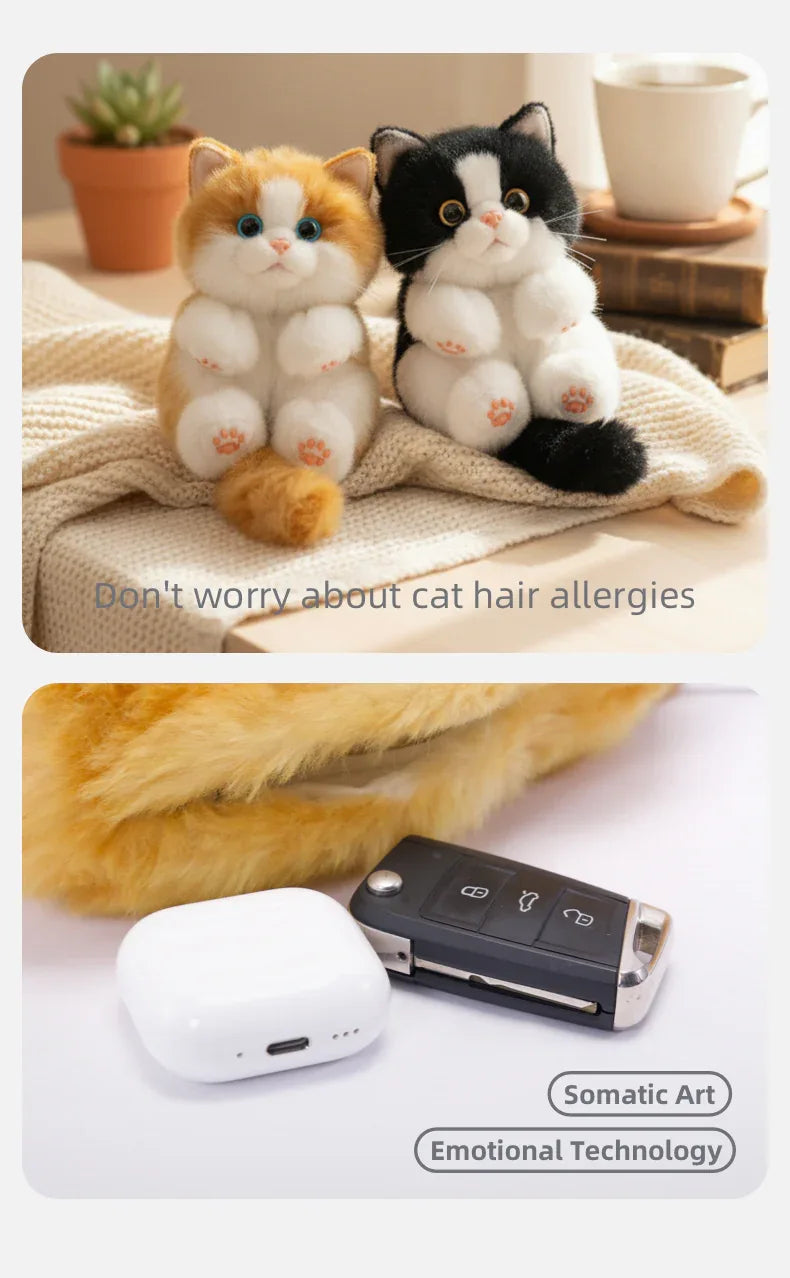 Soft Simulated Dog Mini Plush Animal Keychain Pendant Cute Unique Dog Design Keychains/Bag Charm for Christmas Gift