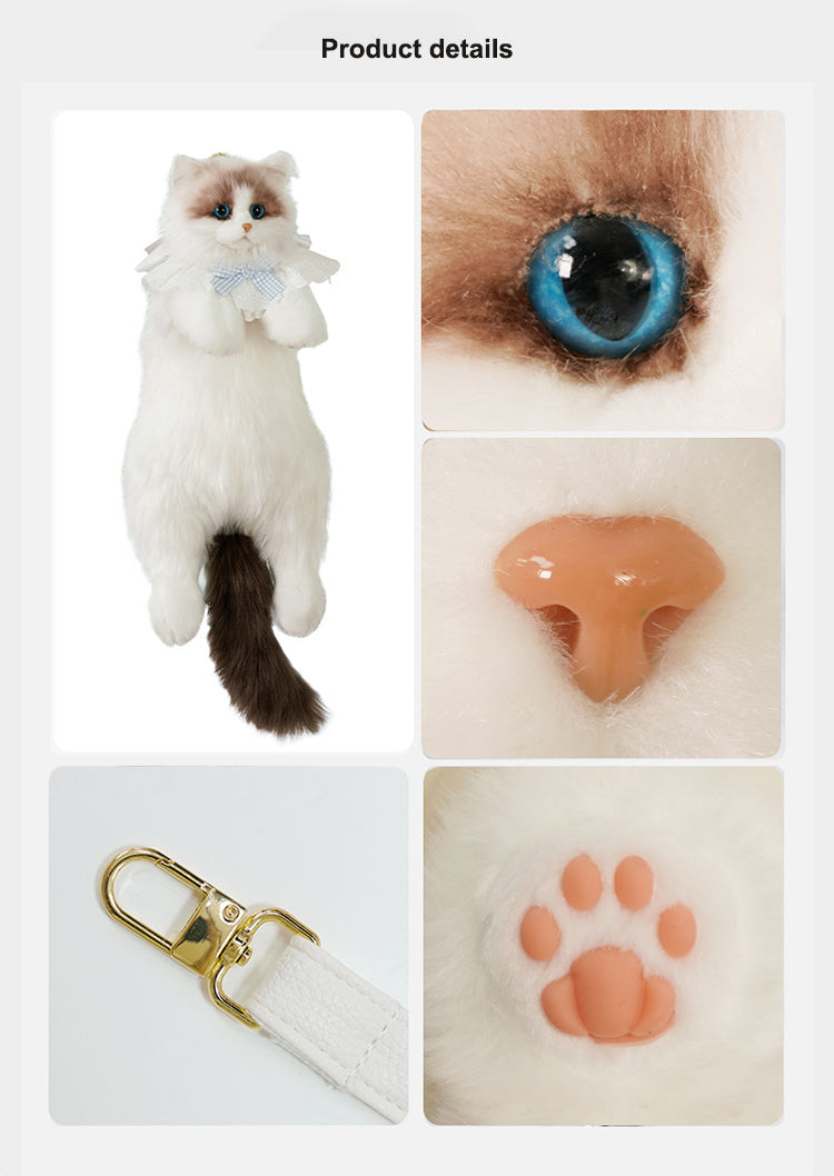 Lifelike Cat Shaped Backpack Toys Large Ragdoll Bag