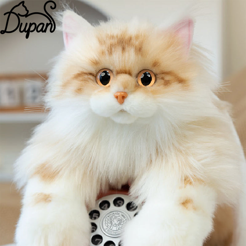 Soft Plush Orange Cat Simulation Backpack Doll Pure Handmade Lightweight 1:1 Restoration Decompression Toy