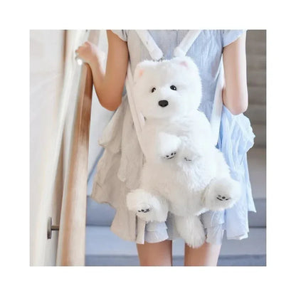 Dropshipping Gift West Highland Backpack Dog Doll Plush Toy Girls and Birthday Gifts