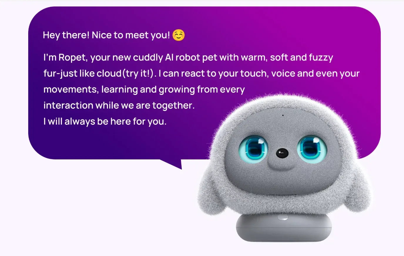Kamomo Ropet Pro Smart Robot Companion Emotional Interaction Desktop Face Recognition Touch Sensing Growth-Type Smart Pet Toy