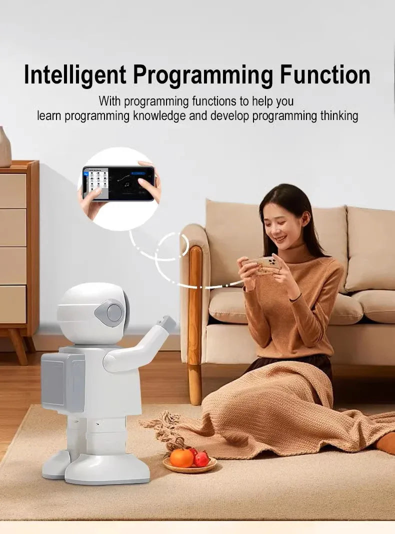 Popular Orange Dance Robot 2nd Gen Programming Educational Robot Companion Robots Voice Command for Kids Gifts