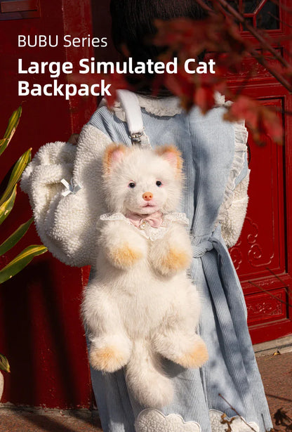 Simulated Chinese Chow Chow Dog Soft 3d Plush Backpacks Stitch Plush Toy with Removable Backpack