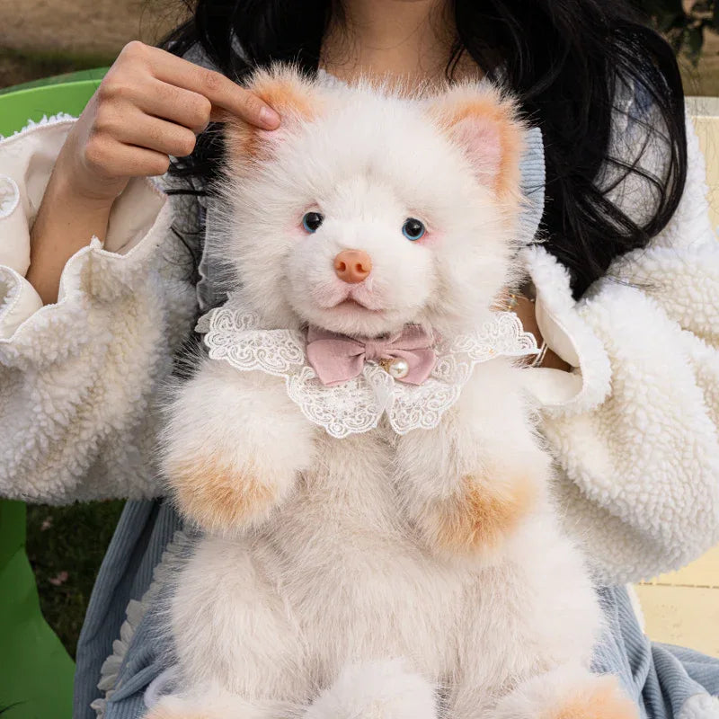Simulated Chinese Chow Chow Dog Soft 3d Plush Backpacks Stitch Plush Toy with Removable Backpack