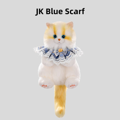 Convenient Medium Sitting Cat Simulation Cute Stylish Lifelike Plush Cat Backpack for Adults/Kids