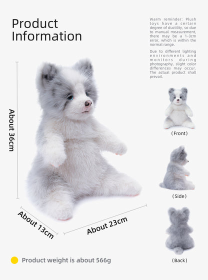 New Arrival Plush Adjustable Simulated Soft Plush Meteorite Border Collie Doll Cute Stress-Relieving Companionable Plush Toy