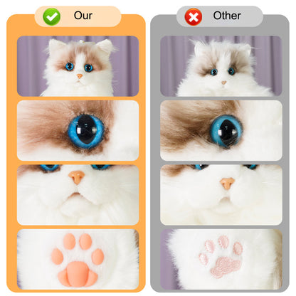 Lifelike Cat Shaped Backpack Toys Large Ragdoll Bag