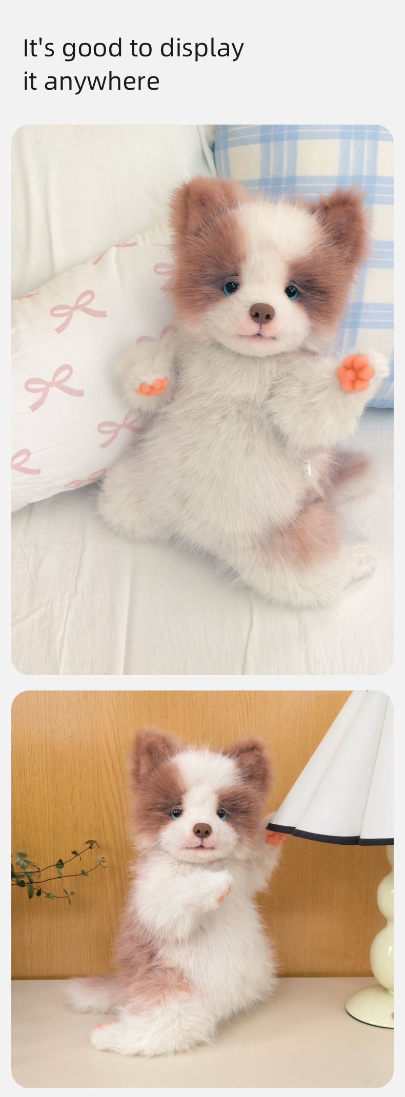 New Arrival Plush Adjustable Simulated Soft Plush Meteorite Border Collie Doll Cute Stress-Relieving Companionable Plush Toy