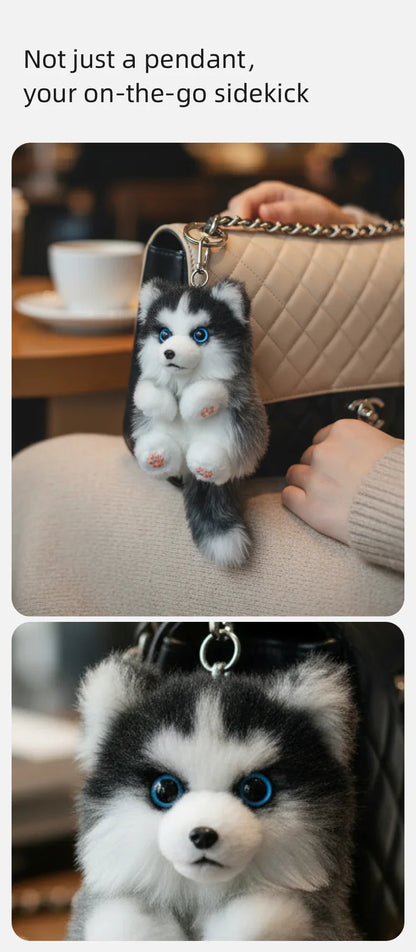 Soft Simulated Cat Mini Plush Animal Keychain Pendant Cute Unique Design Keychains/Bag Charm for Christmas Gift