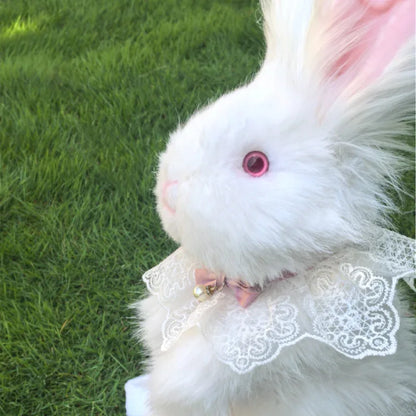 Polyester Cute Simulated Angora Rabbit Plush Backpacks Soft Plush Large Capacity Bag for Birthday Gift