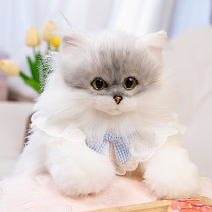 Simulated Chinchilla Cat Plush Polyester Toy Backpacks Savings Function Companion Chinchilla Cat-shaped Backpack