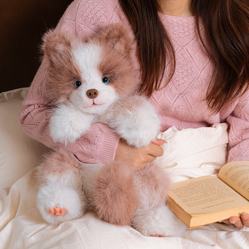 Simulated Meteorite Border Collie Dog Soft Lightweight Bag Cute Funny Plush Toy Backpack Filled PP Cotton for Unisex