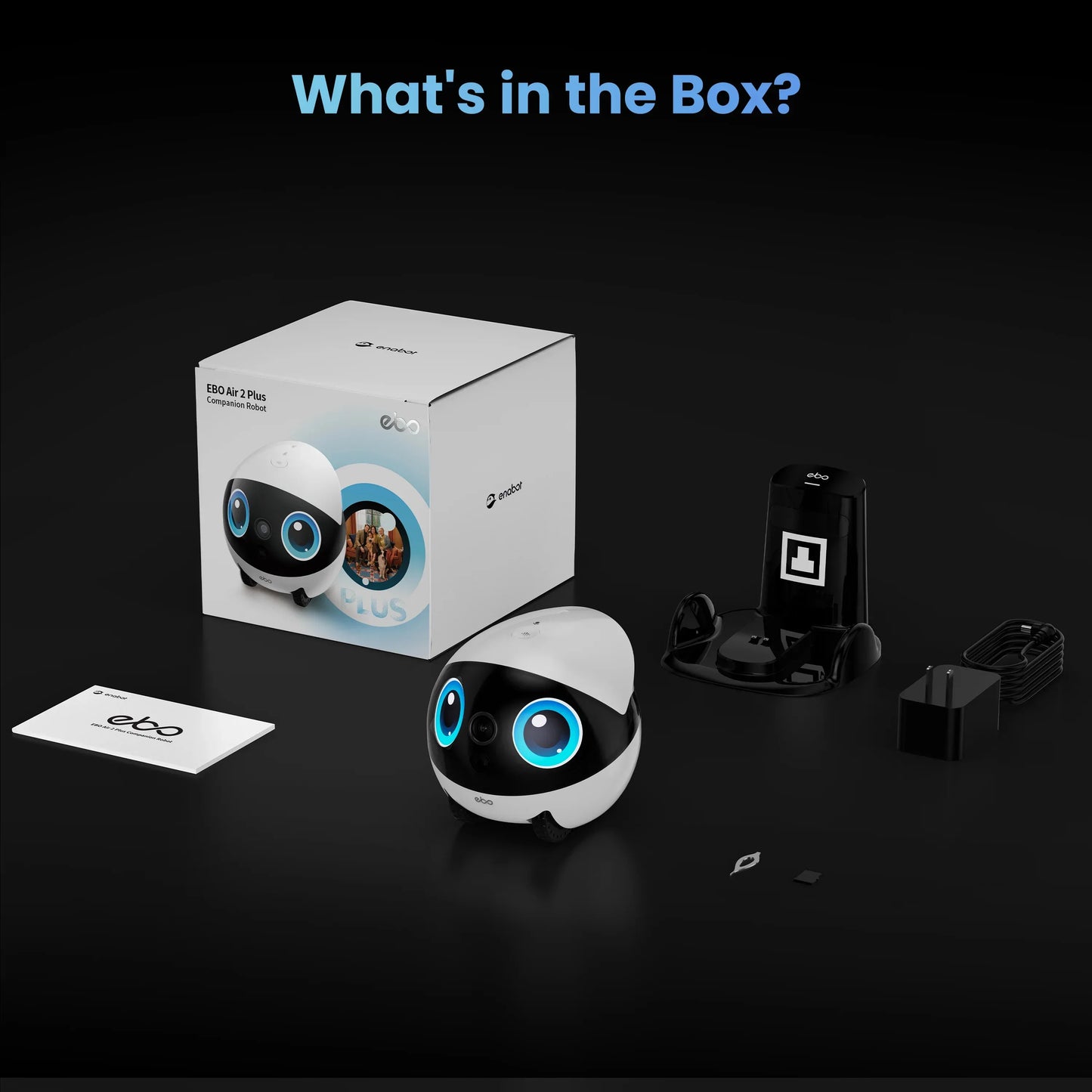 EBO Air 2 Plus Ai Intelligence Robot Video Call Patrol Function With Camera Companion Robot for Family