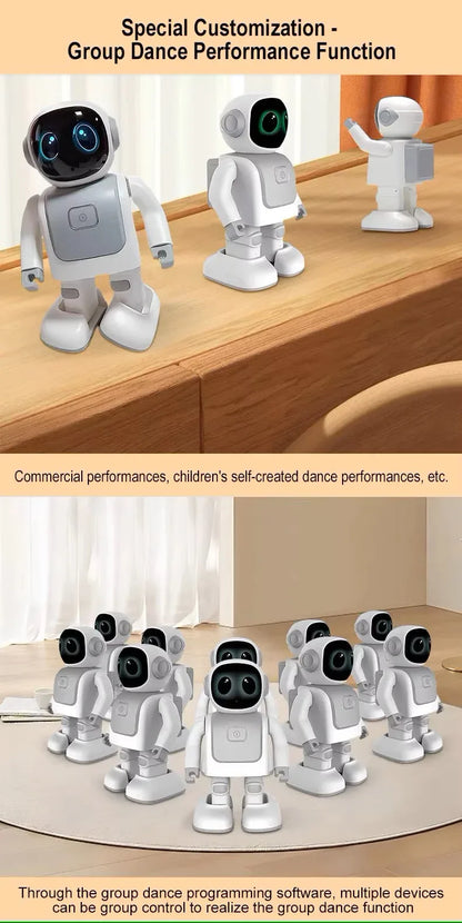 Popular Orange Dance Robot 2nd Gen Programming Educational Robot Companion Robots Voice Command for Kids Gifts