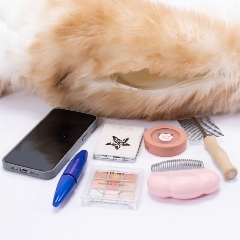 Soft Plush Orange Cat Simulation Backpack Doll Pure Handmade Lightweight 1:1 Restoration Decompression Toy