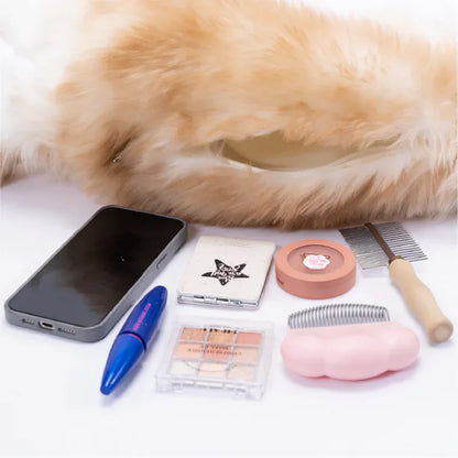 Orange Cat Simulation Fashion Plush Backpack PP Cotton Filling Adorable Cat Bag Realistic Cat Backpack for Adults/Kids