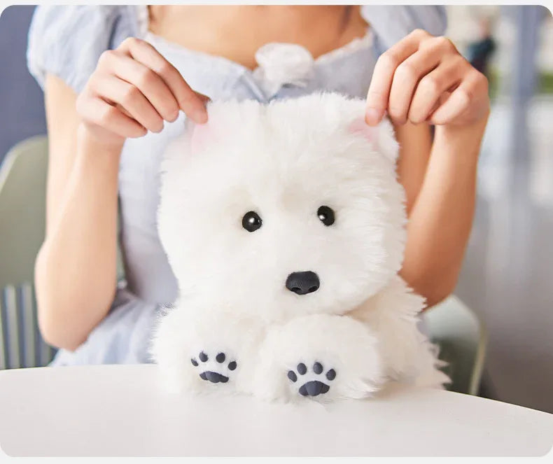 Dropshipping Gift West Highland Backpack Dog Doll Plush Toy Girls and Birthday Gifts