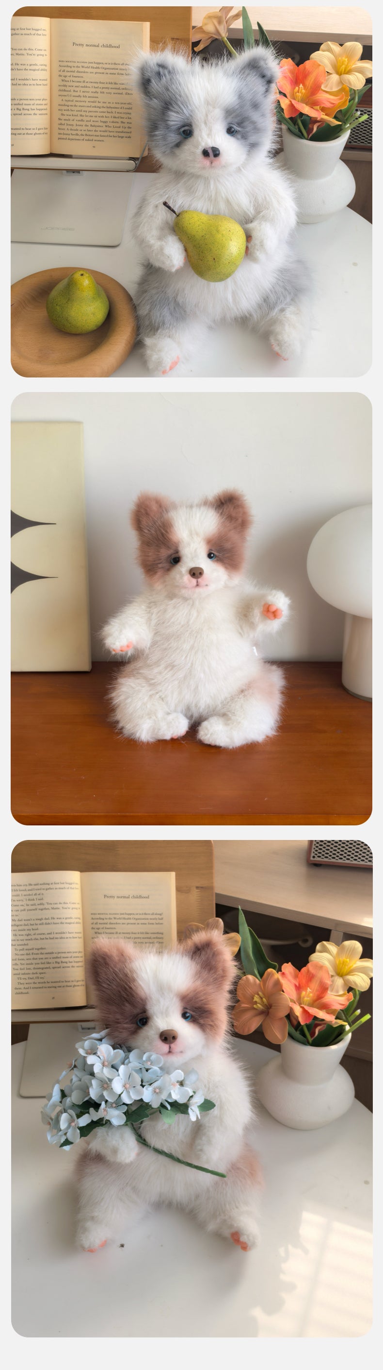 New Arrival Plush Adjustable Simulated Soft Plush Meteorite Border Collie Doll Cute Stress-Relieving Companionable Plush Toy