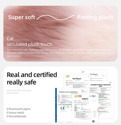 Soft Plush PP Cotton Filled Siamese Cat Animal Backpack Toys Adorable Cat Bag for Adults / Kids