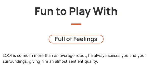 Hot Selling Looi Robot AI Intelligent Robot for Phone Accompany Desk Toy