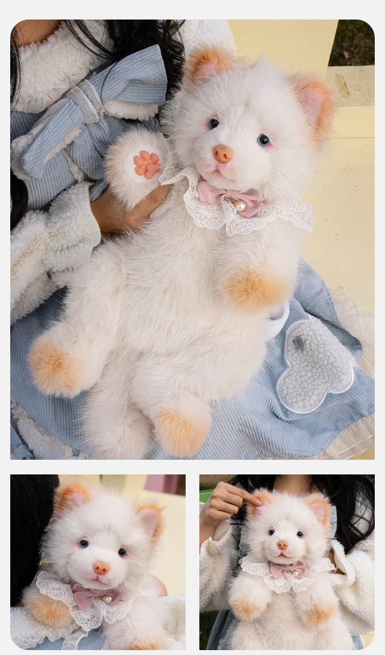 Simulated Chinese Chow Chow Dog Soft 3d Plush Backpacks Stitch Plush Toy with Removable Backpack