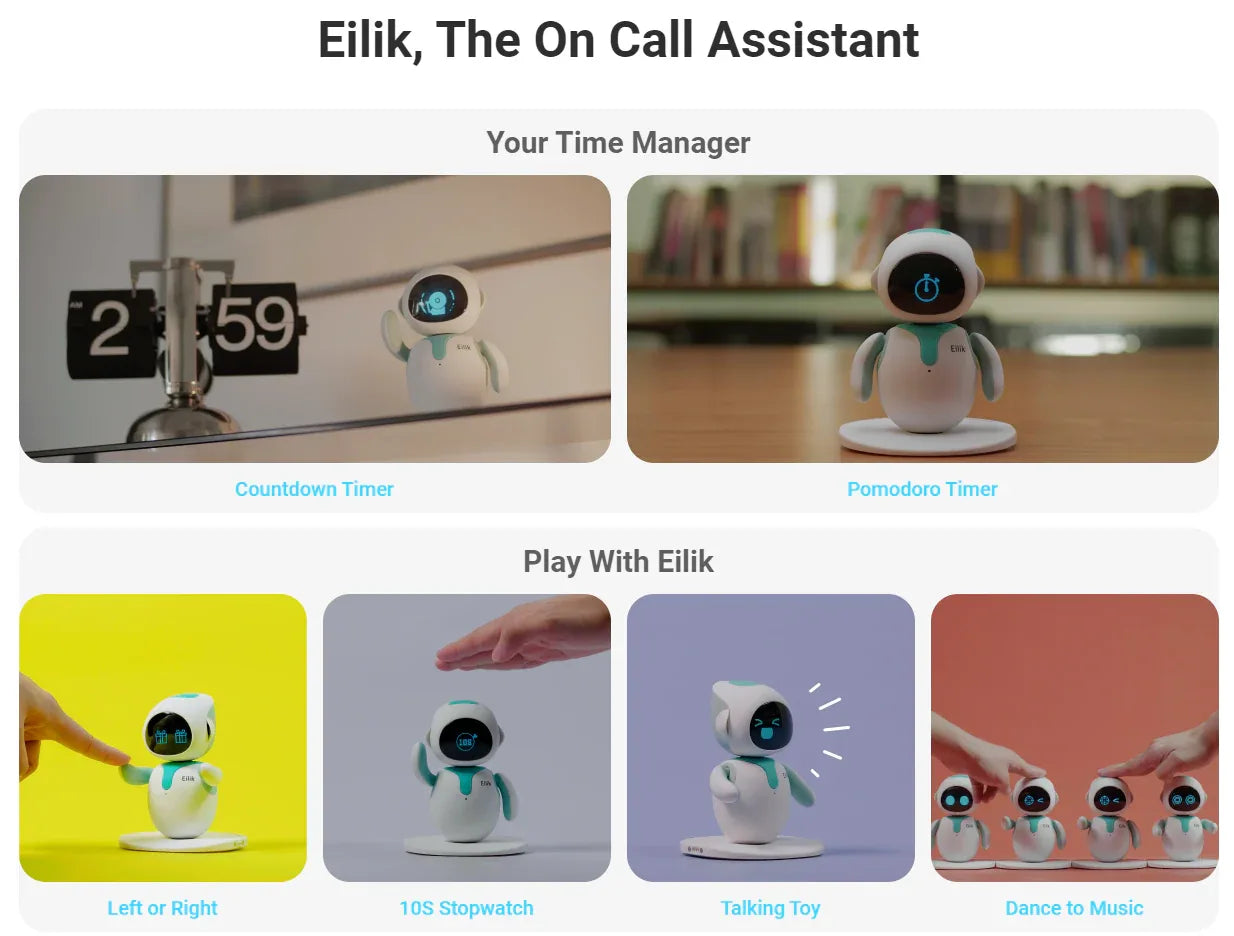 New Toys Emo Toy Robot a Interactive Intelligent Companion of Pet Robot Children Accompany Blue