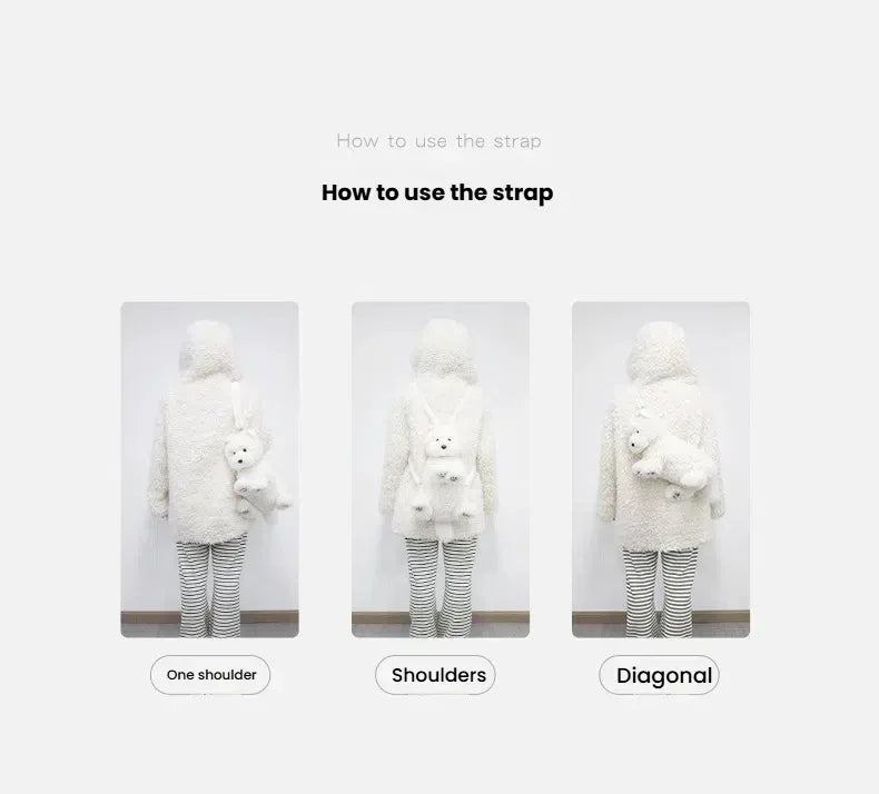 Dropshipping Gift West Highland Backpack Dog Doll Plush Toy Girls and Birthday Gifts