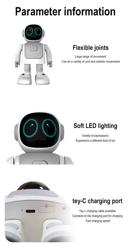 Popular Orange Dance Robot 2nd Gen Programming Educational Robot Companion Robots Voice Command for Kids Gifts