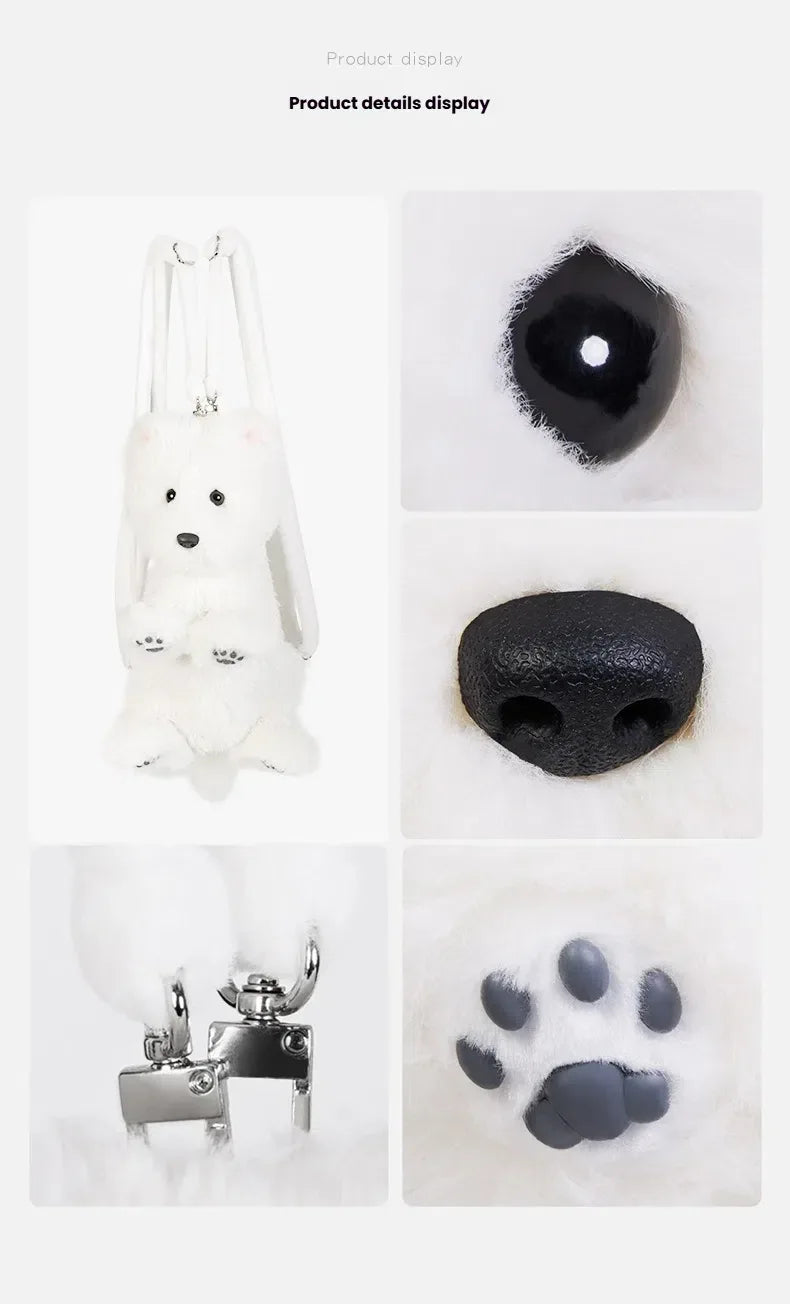 Dropshipping Gift West Highland Backpack Dog Doll Plush Toy Girls and Birthday Gifts