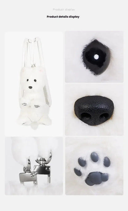 Dropshipping Gift West Highland Backpack Dog Doll Plush Toy Girls and Birthday Gifts