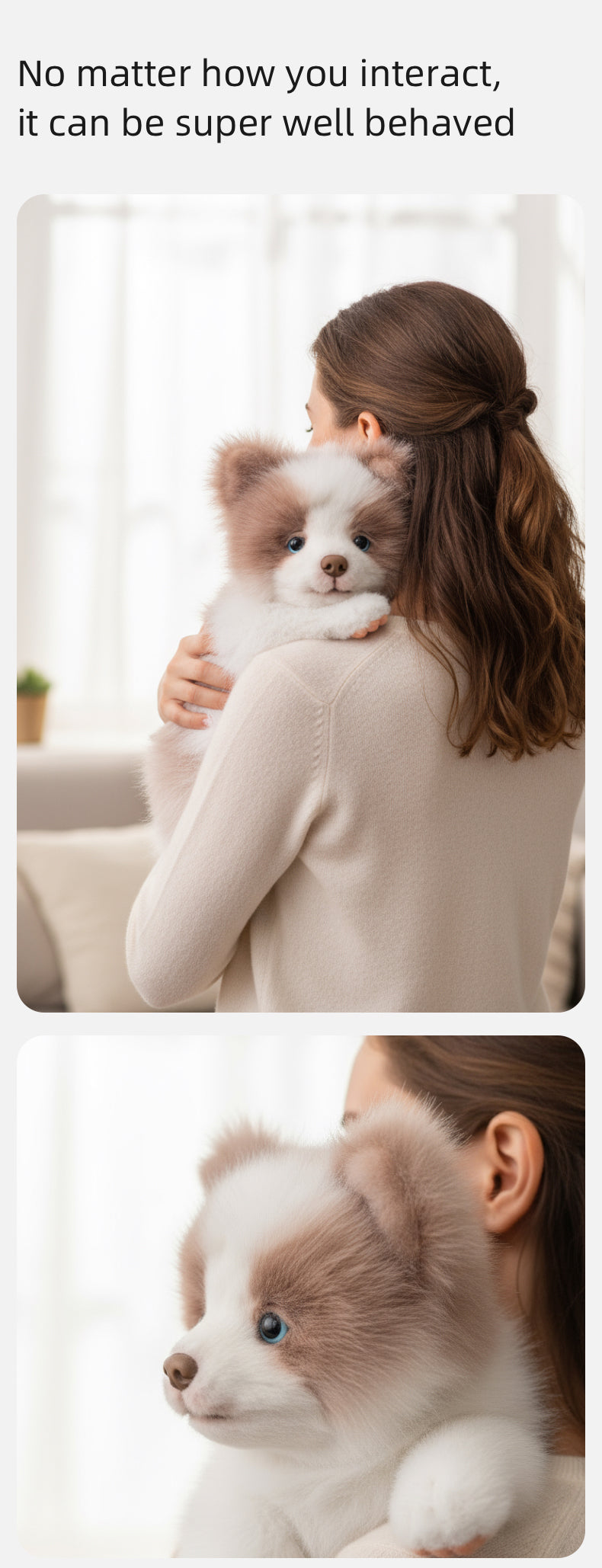 New Arrival Plush Adjustable Simulated Soft Plush Meteorite Border Collie Doll Cute Stress-Relieving Companionable Plush Toy