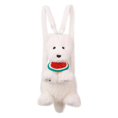 Dropshipping Gift West Highland Backpack Dog Doll Plush Toy Girls and Birthday Gifts