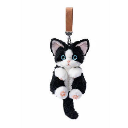 Polyester Simulated Plush cat Keychains Soft Lifelike Plush Cute Devon Series Accessories Keychains/Bag Charm