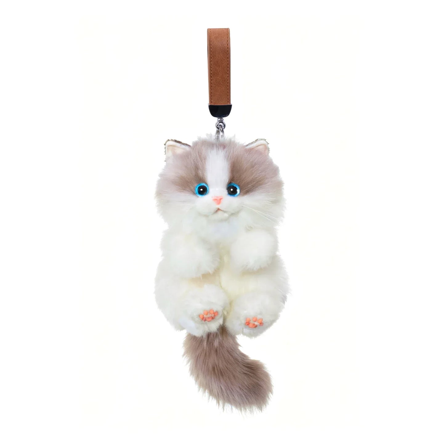 Simulation Sitting Cute Cat Soft Plush Keychain Pendant Handmade Keychains / Bag Charm for Daily