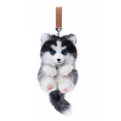 Soft Simulated Cat Mini Plush Animal Keychain Pendant Cute Unique Design Keychains/Bag Charm for Christmas Gift