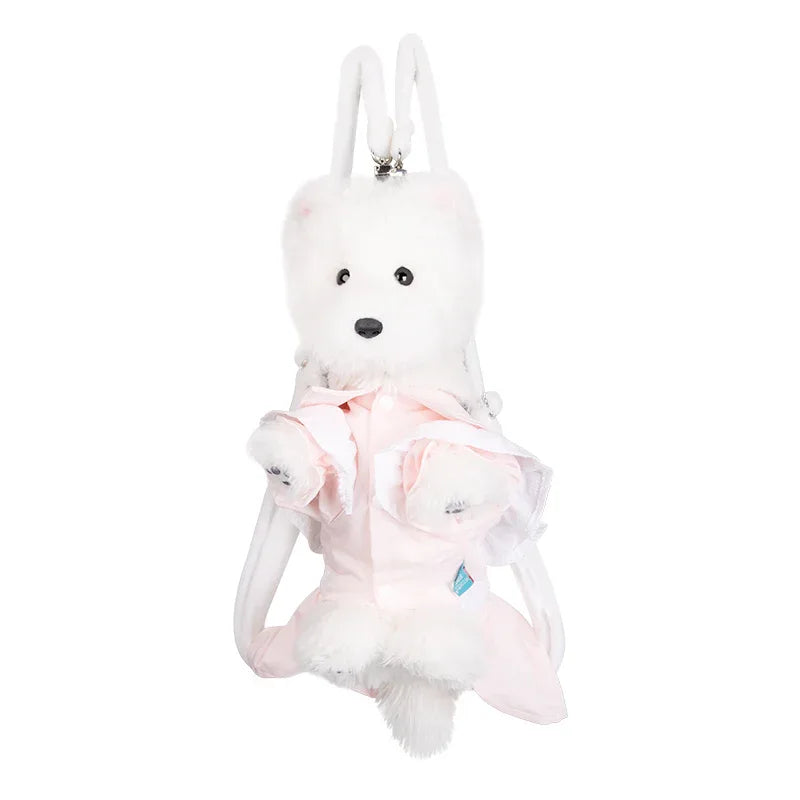 Dropshipping Gift West Highland Backpack Dog Doll Plush Toy Girls and Birthday Gifts