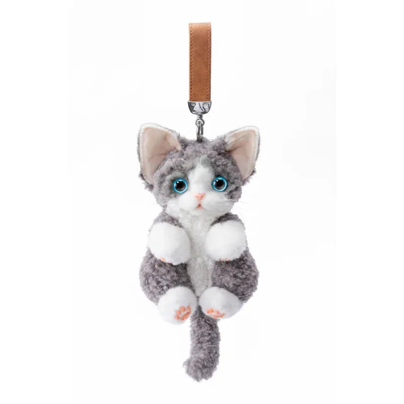 Polyester Simulated Plush cat Keychains Soft Lifelike Plush Cute Devon Series Accessories Keychains/Bag Charm