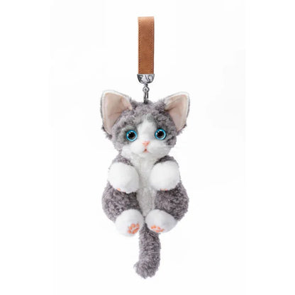 Polyester Simulated Plush cat Keychains Soft Lifelike Plush Cute Devon Series Accessories Keychains/Bag Charm