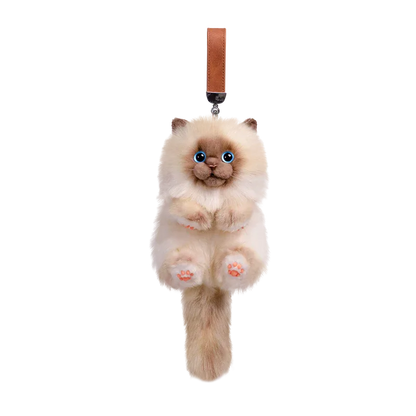 Simulation Sitting Cute Cat Soft Plush Keychain Pendant Handmade Keychains / Bag Charm for Daily