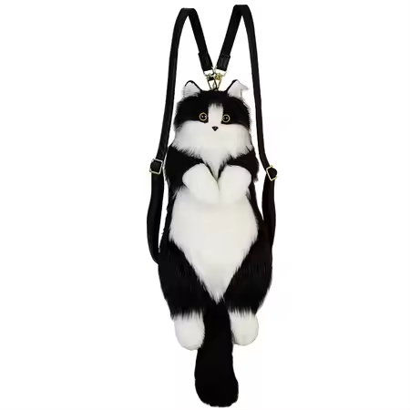 Lifelike Cat Shaped Backpack Toys Large Ragdoll Bag