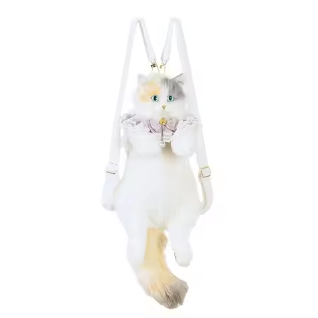 Lifelike Cat Shaped Backpack Toys Large Ragdoll Bag