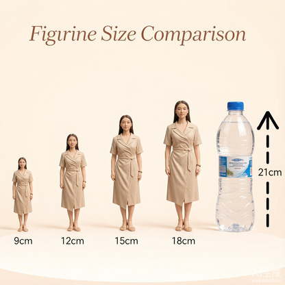 Custom Single Figurine – Western Style – 3D Portrait From Your Photo