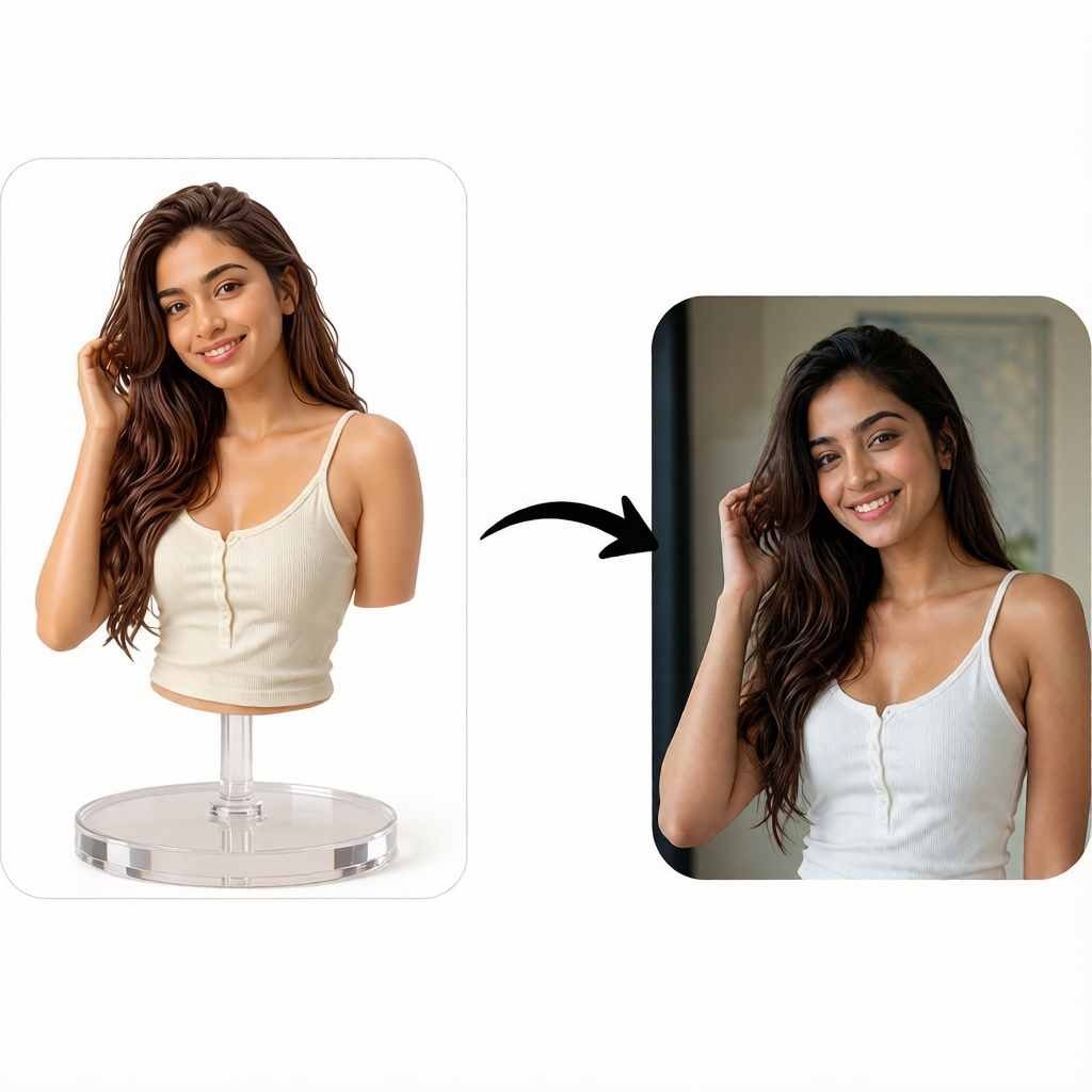 Half-Body Bust Figurine – Custom 3D Professional Portrait From Your Photo (Style A)