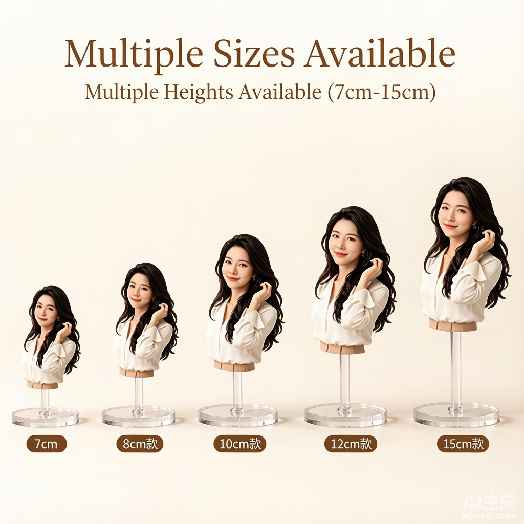 Half-Body Bust Figurine – Custom 3D Professional Portrait From Your Photo (Style A)