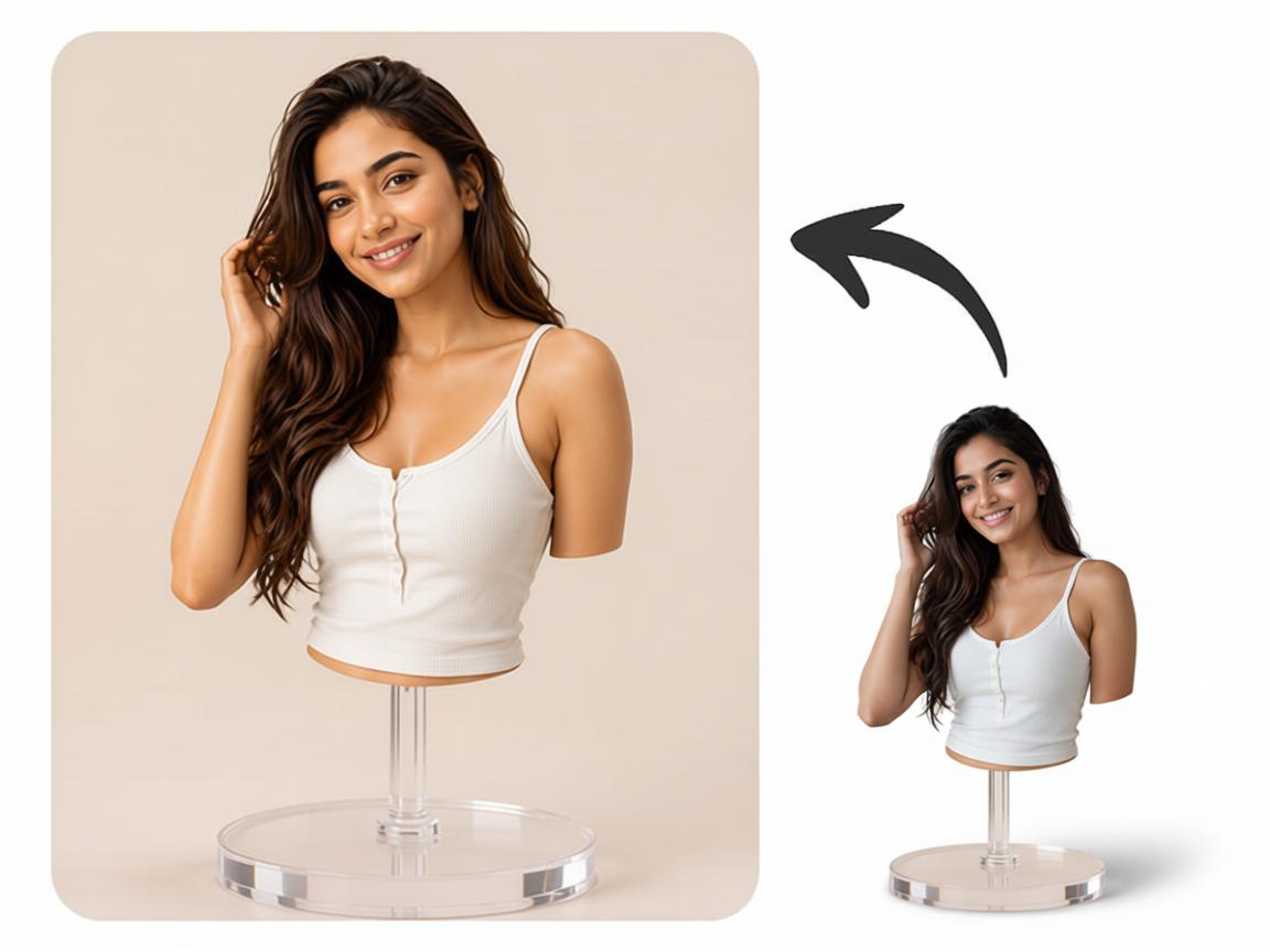 Half-Body Bust Figurine – Custom 3D Professional Portrait From Your Photo (Style A)
