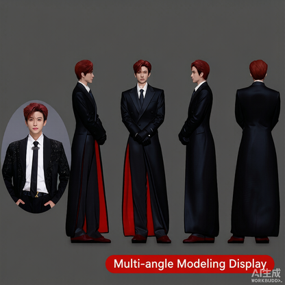 Custom Single Figurine – Asian Style (B) – 3D Portrait From Your Photo